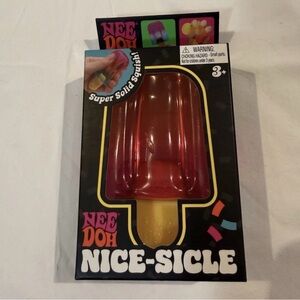 Nee Doh Nice-Sicle Squishy Toy - Vibrant Red and Yellow